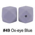 Perlina in silicone per dentizione blu bugloss da 17 mm con sfaccettature geometriche - Blu Buglossa