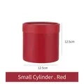 Small red cylinder gift box for Christmas flowers measuring 12.5cm by 12.5cm - 12.5*12.5CM / Red