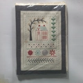 DIY hand embroidery kit with pastoral cottage pattern and colorful stitching threads - Stitch Practice Book - Style C