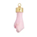Pink fist-shaped resin pendant with gold metal cap for DIY jewelry making and crafts - M599531-pink / Pink
