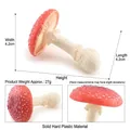 Detailed fly agaric mushroom model made of solid plastic with dimensions 4.2x7.2cm - Pink Fly Agaric (T15518)