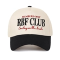RBF Club two-tone baseball cap with beige crown, black brim and premium embroidery - Black