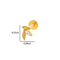 F136 Titan Labret Stecker Gold mit Marquise Zirkon Blumenknospe Design 0,55cm Höhe - Marquise-Zirkon (5# Gold)