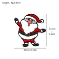 Cute cartoon Santa Claus enamel brooch pin with dimensions 31mm by 30mm for Christmas - Santa Claus