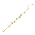 Double-layer golden stainless steel bracelet with star and clear crystal charms - Star and Round Charm Style (3#)
