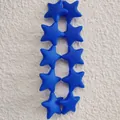 Vibrant blue star-shaped silicone beads with matte finish for stylish DIY keychain charms - Royal Blue (10 Stars)