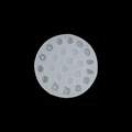 Translucent silicone mold with 24 mini cavities including bear and round donut shapes - 2# Miniature Food Mold / Clear
