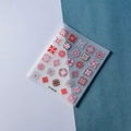 5D geprägte Nagelsticker mit böhmischen Blumenmustern und Spitzenstrukturen - 5D Relief Stil (FEB-380)