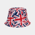 Detailansicht eines Anglerhuts aus Canvas mit Union-Jack-Muster im Vintage-Stil - Farbe 2-Retro UK Flagge