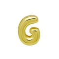 Golden balloon style letter G charm for DIY personalized bracelets with metallic finish - Gold/Letter G
