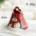 Campanella natalizia rossa in metallo da 8cm con pupazzo di neve per decorazione - Stile D (Pupazzo di Neve Rosso) / 60g
