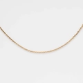 Minimalist 18K gold plated O-chain necklace with a polished metallic finish - O-Chain 45+5cm