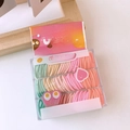 Boxed high elasticity candy-colored baby size seamless hair ties for kids braiding - Mixed Colors Type 1