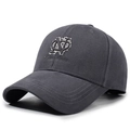 Casquette de baseball gris foncé avec logo New Orleans brodé et visière courbée - Réglable / Gris