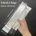 Transparent self-sealing plastic jewelry bags 4.8x26.5cm for bracelet packaging - 4.8*26.5cm Clear Bags (Approx 200Pcs)