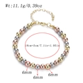 Spécifications de taille pour un bracelet perlé avec des perles de 6mm en or et argent - Bracelet en Perles Tricolores