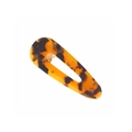 Elegant geometric acetate hair clip in a classic brown tortoiseshell pattern for women - Dark Leopard Water Drop