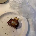 Elegante pinza para el cabello cuadrada ámbar con textura de gelatina suave - Ámbar