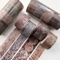 Vintage Washi Tape Set mit Weltkarten und nautischen Karten auf Pergamentpapier - Retro Karte