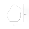Irregular acrylic makeup mirror with 24cm height and 14cm width dimensions - Cloud Lens (3MM Thick)
