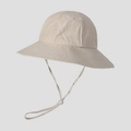Lightweight breathable sun bucket hat in beige with adjustable drawstring for hiking - M (56-58cm) / Beige