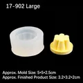 Stampo in silicone a forma di fiore per candele e saponi fai-da-te, bianco traslucido - 17-902 / Trasparente