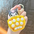 Μίνι παιχνίδι μπρελόκ Whack-A-Mole με μαύρο χαρακτήρα Kuromi και κίτρινη κονσόλα - Κίτρινος Χαρακτήρας Κινουμένων Σχεδίων
