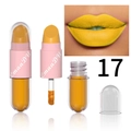 Levendige gele 2-in-1 matte lippenstift en lipgloss duo nr. 17 voor podium make-up - Kleur 17