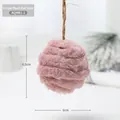Purple 6cm felt pompom Christmas ornament with jute string for festive tree decoration - Diameter 6cm/8.5g / Purple