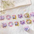 Hydrangea and butterfly theme PET stickers with decorative floral masking tape set - Hydrangea Bouquet