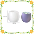 Purple egg-shaped storage box resin mold with wavy texture, size 6.4x7cm - Eggshell - Base