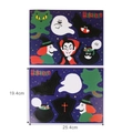 Halloween Süßigkeiten Deko-Karten Set mit bunten Geistern und Fledermäusen 25,4x19,4cm - Halloween Karten Set