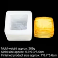 Square silicone toast mold for DIY soaps and mousse with layered texture finish - 3# Square Layered/B855