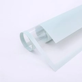Waterproof mint green flower wrapping paper roll with transparent center window - Pure Paper - Celadon