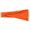 Elastic bright orange sports headband for yoga and running with breathable knit texture - Orange