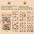 6-Blatt-Set wasserfeste PET-Capybara-Aufkleber mit niedlichen Cartoon-Tier-Designs - Gemütliche Schweinefrucht