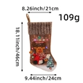 LED Weihnachtsstrumpf mit Rentier-Plüsch und rustikaler brauner Holzmaserung - Hirsch