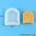 Toast bread shaped silicone mold for DIY baking and crafts with a 110g weight finish - Toast Slice-50-2654-D