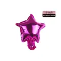 Five-inch star-shaped aluminum foil balloon in metallic rose red for party decoration - 5-inch Star Rose Red