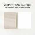Mini taccuino A6 grigio nuvola con 160 pagine a righe e stampa dorata NOTES - Grigio Nuvola