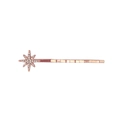 Rose gold hair clip with sparkling white rhinestone star, elegant geometric hairpin jewelry - Rose Gold Small Star