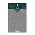 Christmas white embossed nail stickers TS-977 with angel and snowflake patterns - TS-977 Christmas Eve White Embossed