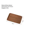 Rectangular black walnut wood tray with natural grain, 25x15x2cm size for tea and coffee - Solid Black Walnut Rectangular Tray 25*15*2cm