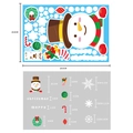 Christmas snowman and snowflake static window stickers set for festive holiday glass decor - Colorful Static Sticker BQ011