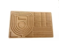 Bamboo beaded design board with measurement scales and storage compartments for DIY jewelry - Style C Bead Design Board