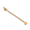Gold stainless steel extender chain with lobster clasp and heart tag for jewelry - Gold Engraved Triangle