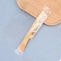 Eco-friendly bamboo hair comb with handle in clear plastic packaging for hotels - 18cm Comb in Clear Plastic Bag