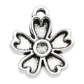 Colgante de flor en aleación de plata vintage con diseño de girasol para joyería DIY - Flor de Cerezo 12x16mm
