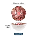 Bohemian ceramic dipping bowl with red mandala pattern, 8.5cm diameter and 3.5cm height - Sauce Dish - No. 1 / Colorful