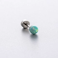 Helix-Piercing aus Titanstahl mit blau-grünem Opal und praktischem Schraubverschluss - Opal-Stil (A38-1#) / Einzelstück